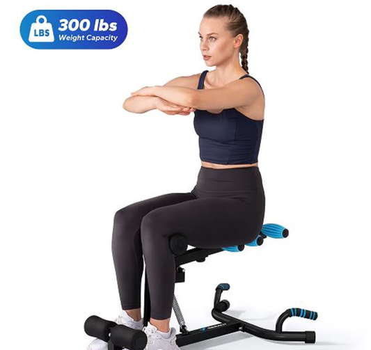 MERACH Deep Squat Machine – Adjustable Glutes & Abs Workout Equipment for Home Gym, Sit Up & Push Up Fitness Training Bench